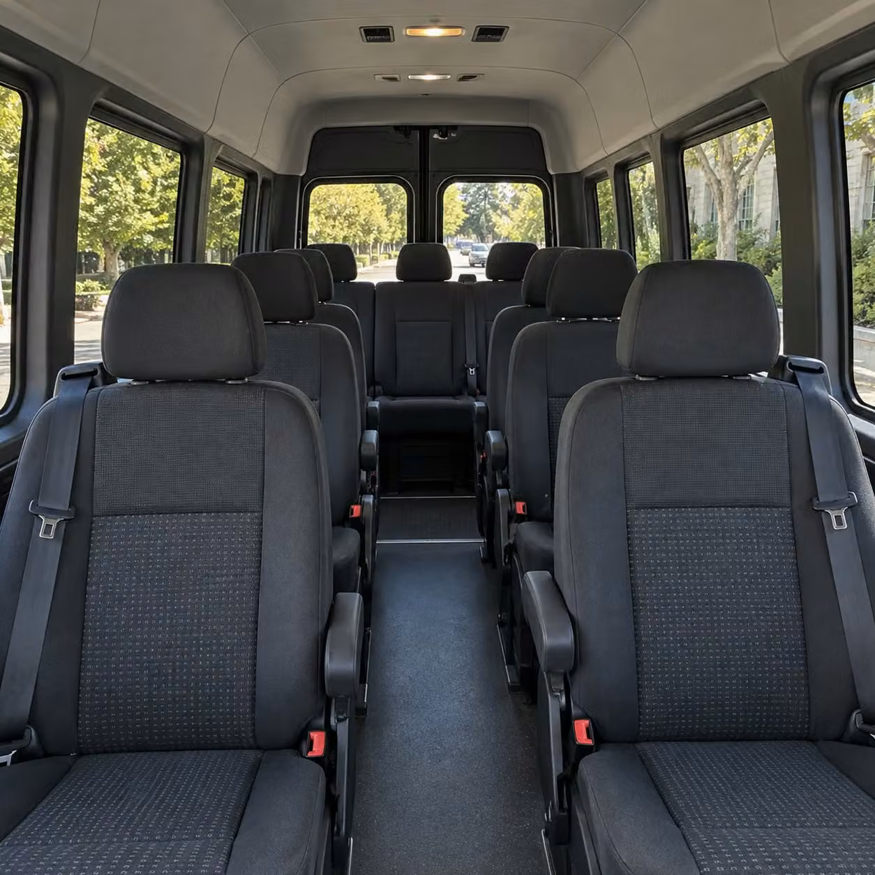 sprinter van with driver inside